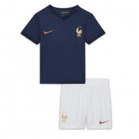 Baby Fußballbekleidung Frankreich Heimtrikot WM 2022 Kurzarm (+ kurze hosen)